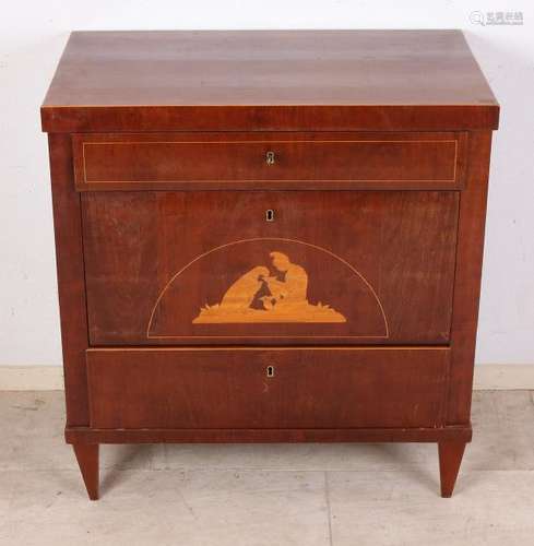 Antique North German mahogany Biedermeier chest of