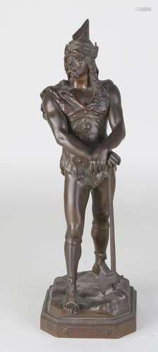 19th Century bronze French Gaul. Par Debut Salon Des