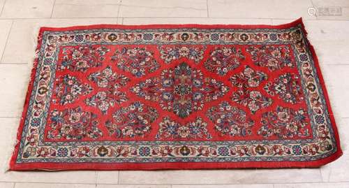 Hand-knotted Persian carpet. Iran / Sarag. Dress has a