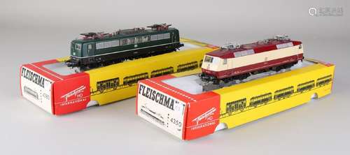 Two locomotives from Fleischmann H0: 1x 4380 DB 151