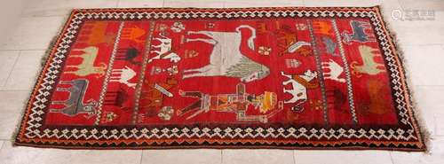 Handknotted Persian Gabbeh rug by Shiraz. With images