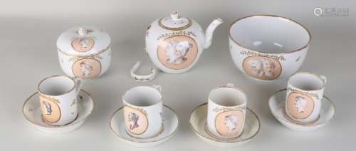 18th Century Louis Seize porcelain part tea set with