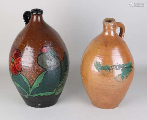 Two large 19th century German stoneware jars, one of