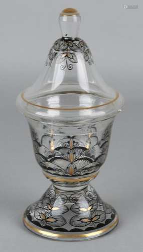 Art Nouveau glass lid goblet. Glass Fachschule