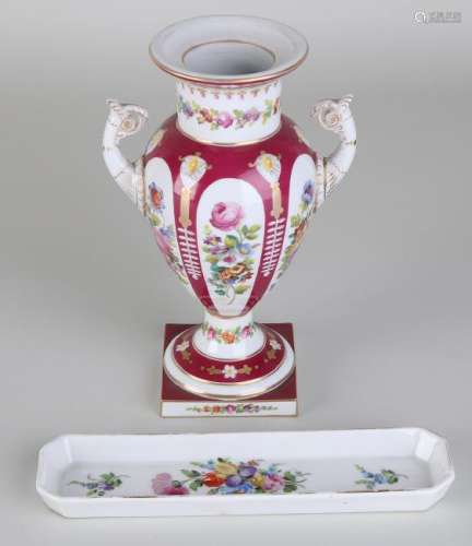 Two times old / antique hand-painted porcelain.