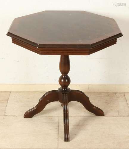 Six-sided walnuts wine table. Style furniture. Second