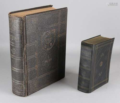 Two antiquarian Jewish Bibles. Judaica. Large: Leiden -