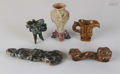 Five times old / antique Chinese stone objects.