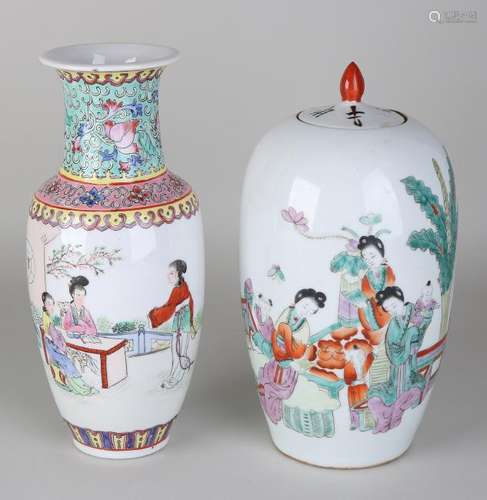 Two times old / antique Chinese porcelain vases. 20th