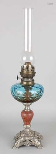 Antique standing petroleum lamp, Jugendstil, circa