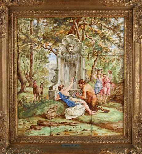 19th Century hand-painted autographed Renaissance-style