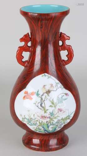 Rare old / antique Chinese porcelain Family Rose vase