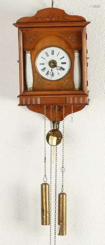 Antique German cherry wood Schwarzwalder Bismarck clock