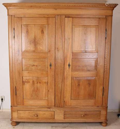 19th century German removable oak Biedermeier cabinet