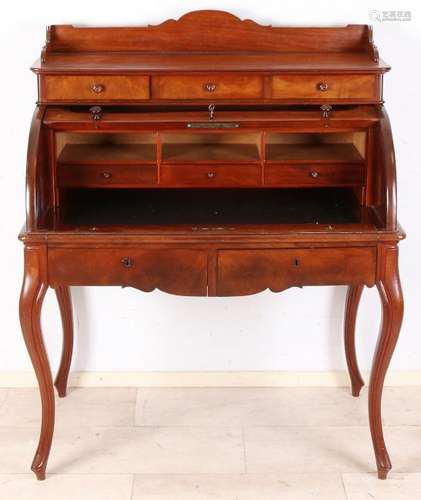 19th Century mahogany Louis Philippe cylinder desk with