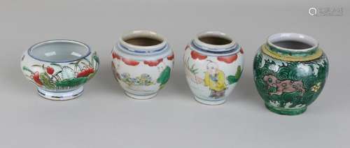 Four old / antique Chinese porcelain vases, diverse.