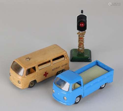 Three times old German tin toys. Consisting of: