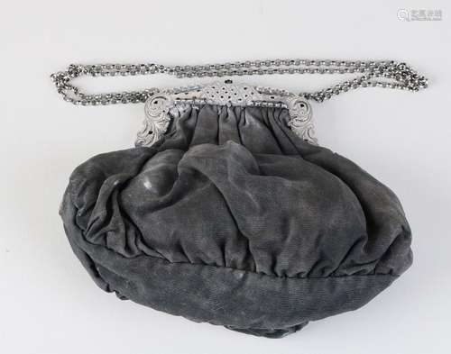 Silver braided bag, 833/000, model with engraving, with