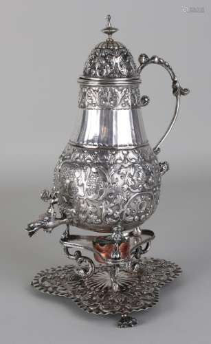 Special Frisian silver tap on jug, 833/000, richly