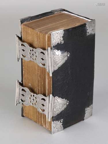 Bible with silver locks and corner pieces, 833/000.