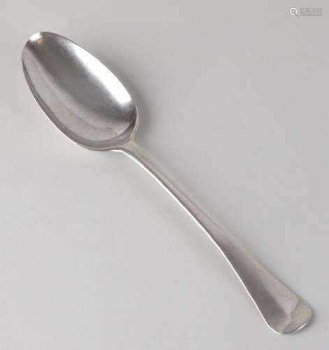 18th Century silver tablespoon. With monogram