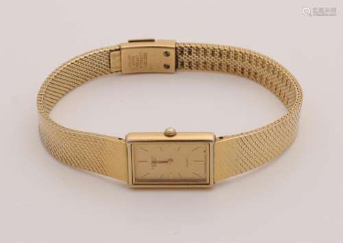 Ladies watch, Seiko Lassale, gold plated, rectangular