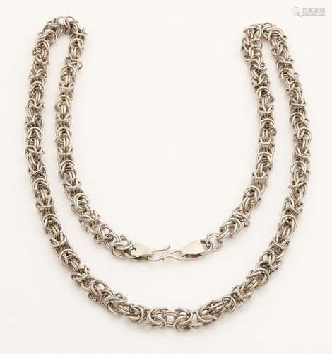 Silver King necklace, 925/000, round loose model with