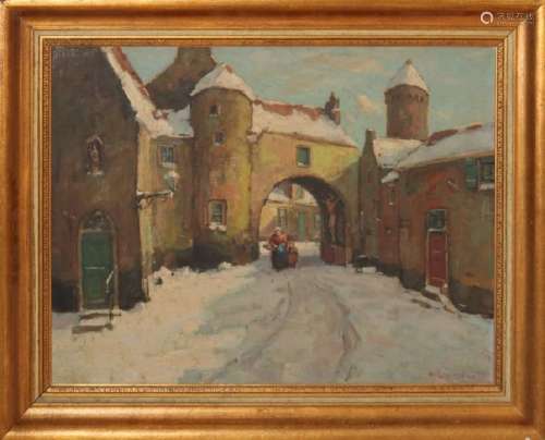 Henk van Leeuwen from Oudewater. 1890 - 1972. Snowy