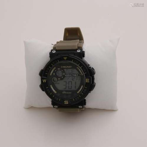 Digital men's watch, brand Head, with plastic case and