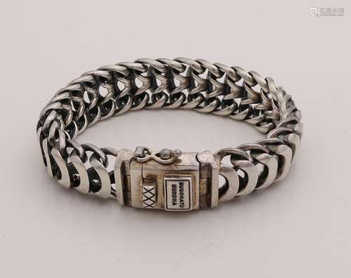 Silver buddha to buddha bracelet, 925/000, model lars.