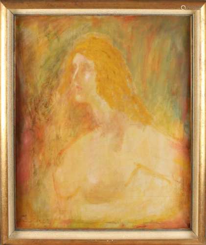 D. Ocker. 1882 - 1958. Lady's portrait. Size: 63 x 70
