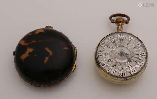 Beautiful gold plated pocket watch with snek in a