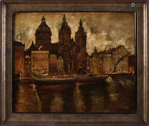 J. Vincken. 1914 - ....... Canal view Amsterdam with