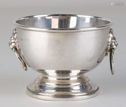 Beautiful silver cream bowl, 925/000, round smooth bowl