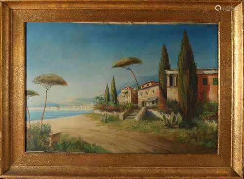 Ternie. Circa 1940. Mediterranean coast. Oil paint on