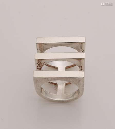 Silver ring, 925/000, from 3 lanes. maker Georg Jensen,