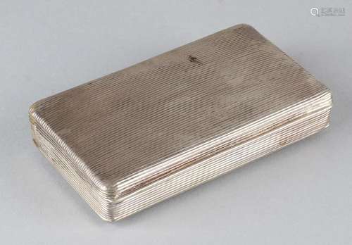 Silver box, 833/000, rectangular model with rib decor