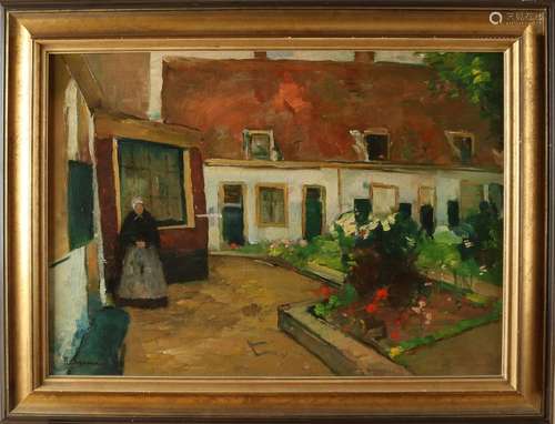 Jacoba Ritsema. 1876-1961. Laren School. Achterhof with