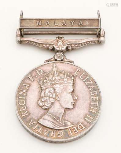 Silver medal Elizabeth II Dei Gratia Regina FD Malaya.