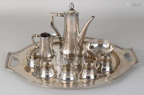 Silver tableware, 800/000, Art Deco, crockery with