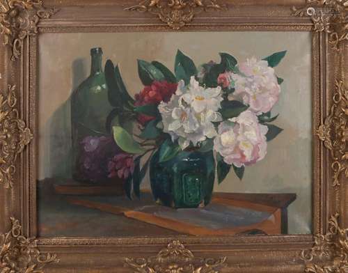 PA Nijgh. 1876-1959. Still life with ginger pot,