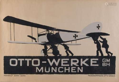 German poster. Focus on old paper. Otto - Werke GmbH.