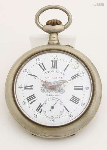 White metal pocket watch, Déposé, large model