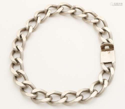 Silver bracelet, 835/000, with a Gourmet link, with a