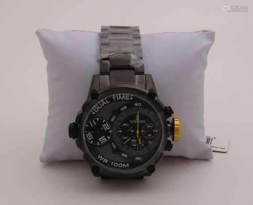 Men's watch Timecode, chronograph with an ionised strap