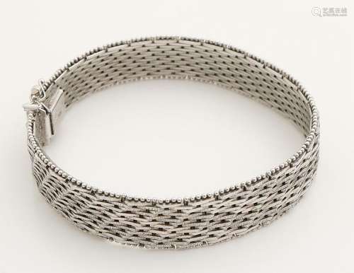 Silver bracelet, 925/000, braided model with bulbs