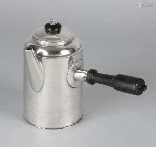 Silver jug, 800/000, cylindrical model with spout, lid