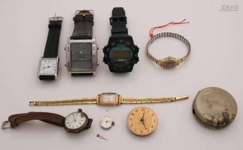 Lot with various watches and timepieces, including a