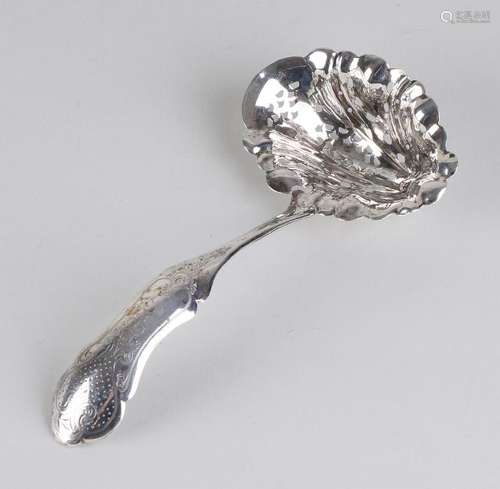 Silver scatter spoon, 833/000 oval-shaped bin on a