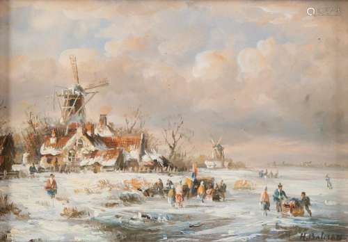 H. Balman. 21st century. Dutch ice fun. Oil paint on